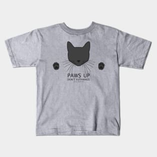 Paws Up (Black Cat) Kids T-Shirt